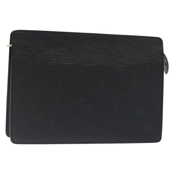LOUIS VUITTON Epi Pochette Homme Clutch Bag Black Noir M52522 LV Auth th6189 - Picture 1 of 16
